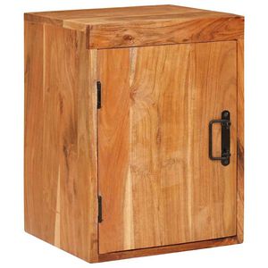 vidaXL Table de chevet Marron 35 x 33 x 48 cm Bois d'acacia massif