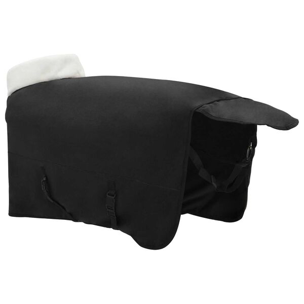 vidaXL Couverture &Eacute;quine Noir 165 cm Fleece polaire