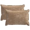 vidaXL Housse de coussin 2 pc HOUTEN Marron 50 x 75 cm Tissu Chenille