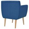 vidaXL Fauteuil bleu tissu