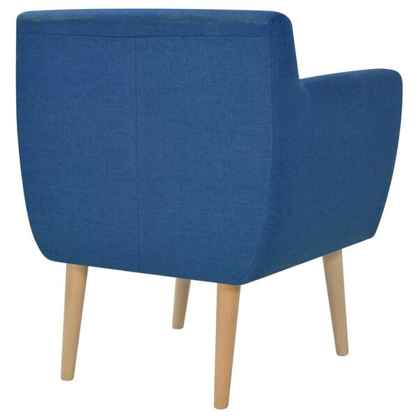 vidaXL Fauteuil bleu tissu