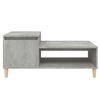 vidaXL Table basse Gris béton 100x50x45 cm Bois d'ingénierie