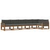 vidaXL Ensemble de canap&eacute;s d'ext&eacute;rieur 6 pc Naturel et Anthracite