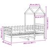 vidaXL Lit de jour avec toit sans matelas 80x200 cm bois massif