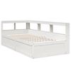 vidaXL Lit bibliothèque sans matelas blanc 75x190cm bois de pin massif