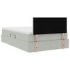 vidaXL Lit de Rangement avec matelas Gris clair 120 x 190 cm Velours
