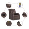 vidaXL Fauteuil de massage inclinable électrique marron similicuir