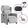 vidaXL Fauteuil de massage inclinable &eacute;lectrique gris nuage tissu