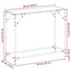 vidaXL Table console avec dessus en verre transparent 98x35x81cm acier