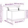 vidaXL Table basse Noir 60x44,5x45 cm Bois d'ing&eacute;nierie