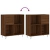 vidaXL Armoire à disques chêne marron 84,5x38x89 cm bois d'ingénierie