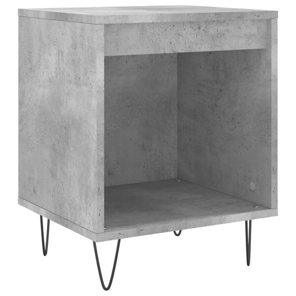 vidaXL Tables de chevet 2 pcs gris béton 40x35x50 cm bois d’ingénierie