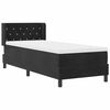 vidaXL Lit &agrave; ressorts avec matelas Noir 200 x 80 cm Velours