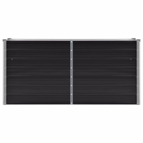 vidaXL Lit surélevé de jardin Anthracite 160x40x77 cm Acier galvanisé
