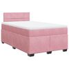 vidaXL Sommier &agrave; lattes de lit avec matelas rose 120x190 cm velours