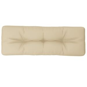 vidaXL Coussin de palette beige 120x40x12 cm tissu