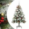 vidaXL Sapin de No&euml;l artificiel Vert et blanc 150 cm