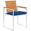 vidaXL Chaises de jardin lot de 4 avec coussins Bois d'acacia massif