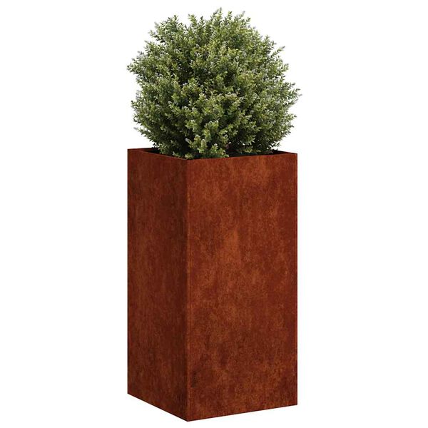 vidaXL Jardini&egrave;re rouill&eacute; 40x40x80 cm acier inoxydable