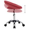 vidaXL Chaise de travail roulante Rouge bordeaux Similicuir