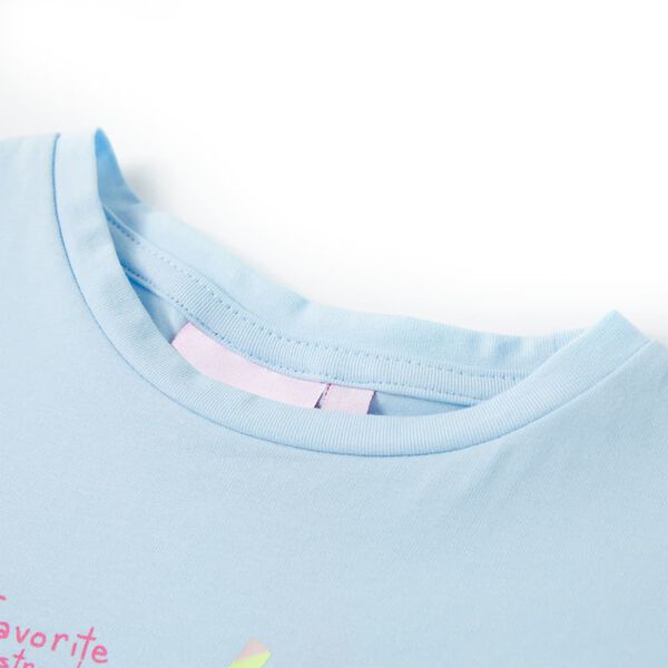 T-shirt pour enfants bleu doux 116