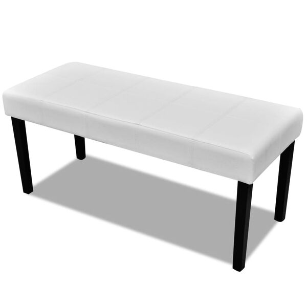 Banc en simili cuir de haute qualité Blanc