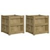 vidaXL Jardini&egrave;res 2 pcs bois de pin impr&eacute;gn&eacute;