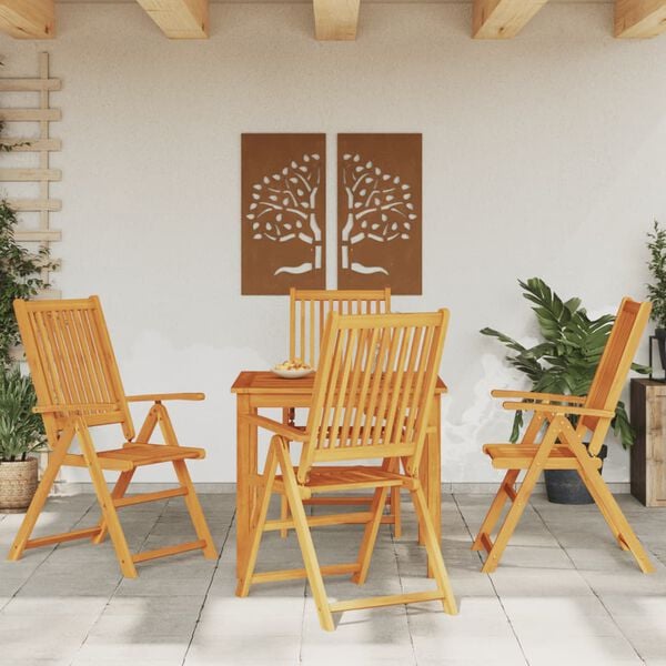 vidaXL Ensemble à manger de jardin 5 pcs 85x85x74 cm Bois d'acacia solide
