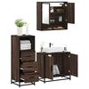 vidaXL Ensemble de meubles de salle de bain 3 pcs Chêne marron