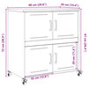 vidaXL Buffet blanc 68x39x72 cm acier