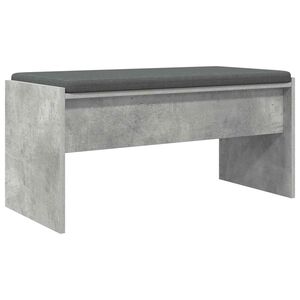 vidaXL Banc d'entr&eacute;e avec coussin Gris b&eacute;ton 83 x 38 x 40 cm