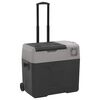 vidaXL Glaci&egrave;re avec roue et poign&eacute;e noir et gris 40 L polypropyl&egrave;ne
