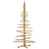 vidaXL Arbre de No&euml;l en bois Marron 210 cm Bois massif en pin