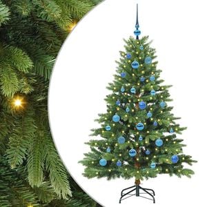 vidaXL Sapin de No&euml;l artificiel avec 150 LED Vert 150 cm PE et PVC