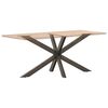 vidaXL Pied de table &agrave; manger en forme d'araign&eacute;e noir 150 x 78 x (72-73) cm en acier