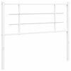vidaXL Tête de lit métal blanc 100 cm