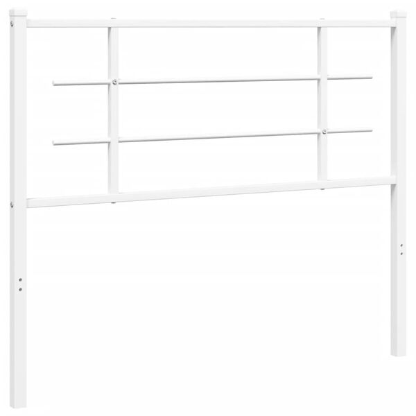 vidaXL Tête de lit métal blanc 100 cm
