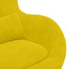 vidaXL Fauteuil &oelig;uf Jaune Velours