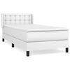 vidaXL Sommier &agrave; lattes de lit avec matelas Blanc 100x200cm Similicuir