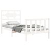 vidaXL Cadre de lit sans matelas blanc bois de pin massif
