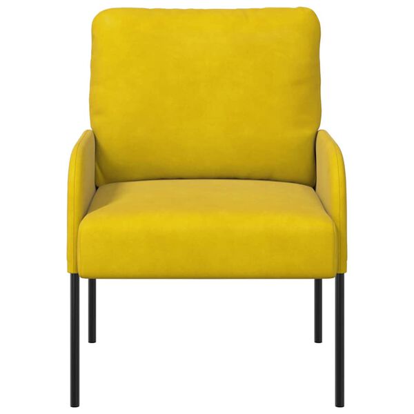 vidaXL Canap&eacute;s avec coussin 55cm Jaune Contreplaqu&eacute;
