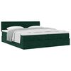 VidaXL Cadre de lit ottoman avec matelas vert fonc&eacute; 180x200cm velours