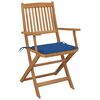 vidaXL Chaises pliables de jardin lot de 2 avec coussins Bois d'acacia