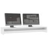 vidaXL Support de moniteur Blanc 100 x 24 x 13 cm Bois d'ingénierie