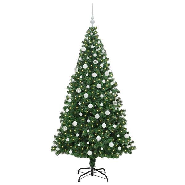 vidaXL Sapin de No&euml;l artificiel Vert 180 cm PVC, Acier et Plastique