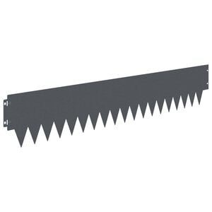 vidaXL Bordure de Pelouse 10 pc 103 x 20 cm Acier Anthracite