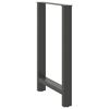 vidaXL Pieds de table de bar Anthracite 2 pi&egrave;ces 60 x (90-91) cm Acier