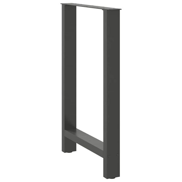 vidaXL Pieds de table de bar Anthracite 2 pi&egrave;ces 60 x (90-91) cm Acier