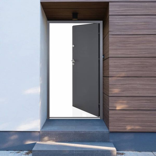 vidaXL Porte d'entr&eacute;e Anthracite 110x207,5 cm aluminium