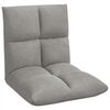 vidaXL Fauteuil de sol ajustable Gris clair